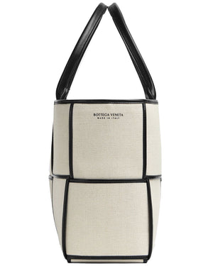 Medium Arco Tote in Natural and Black