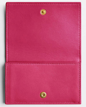 Card Case with Coin Purse in Cranberry