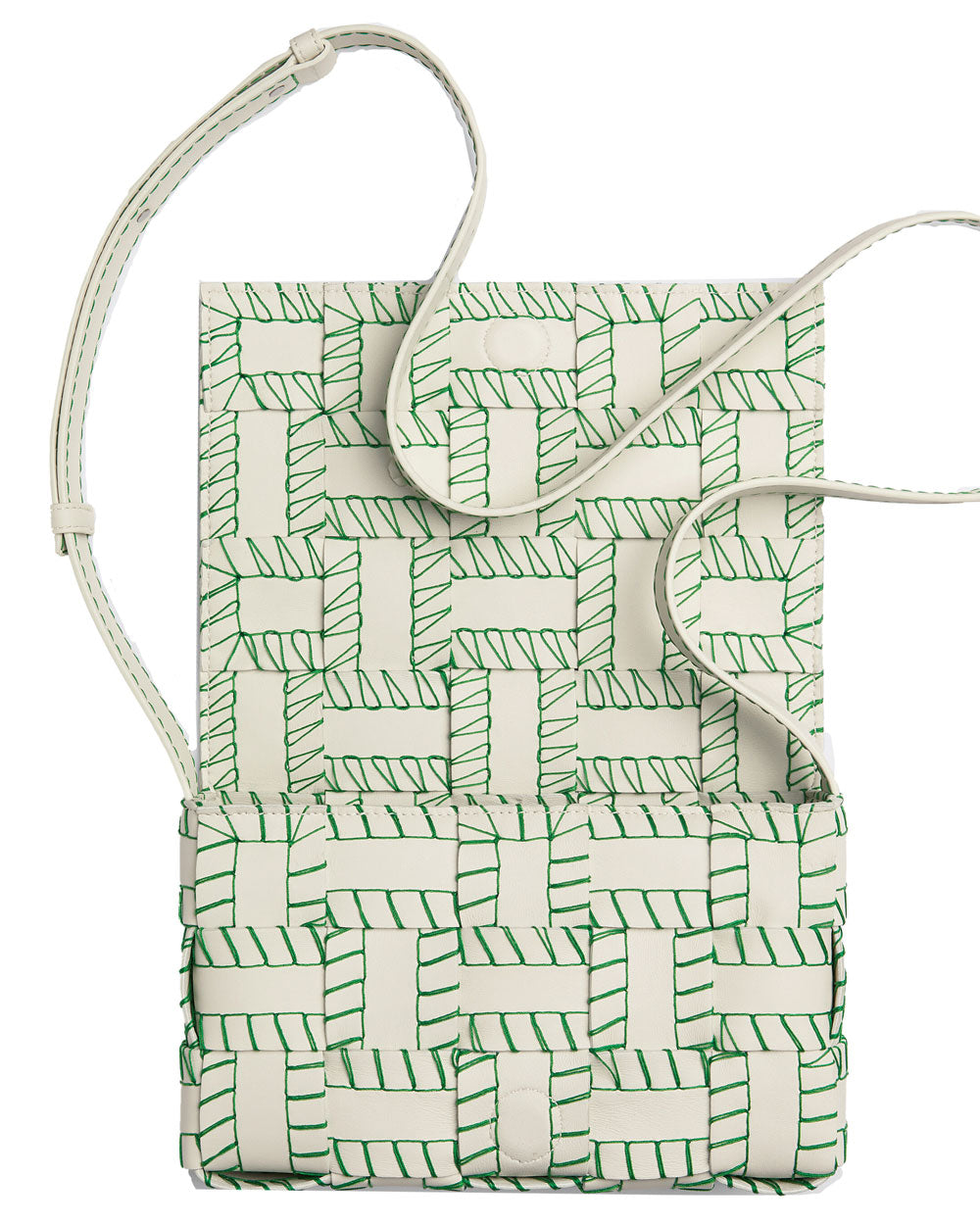 Cassette Overlock Stitch Crossbody Bag in Parakeet