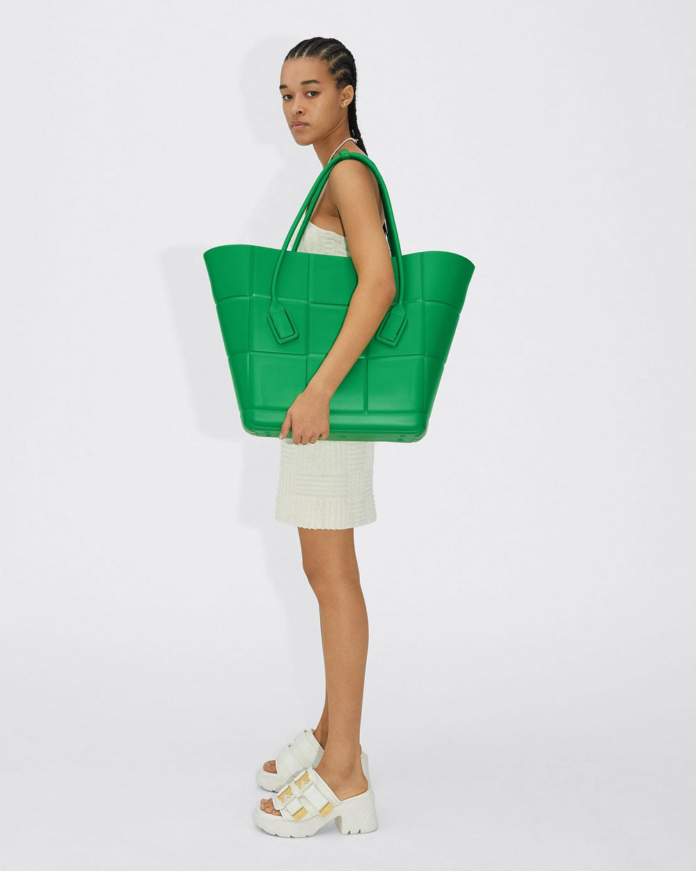 Large Arco Rubber Tote in Grass