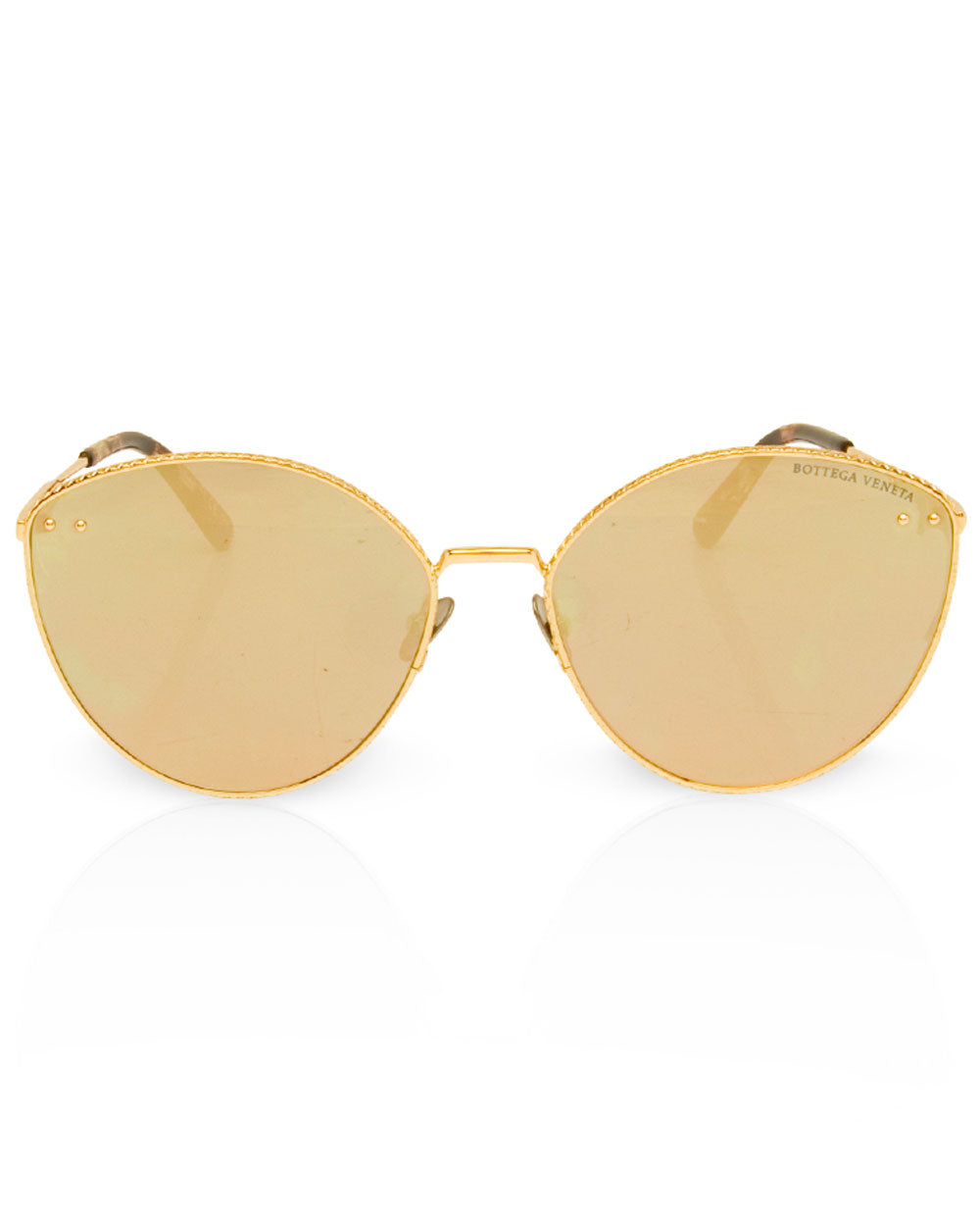 Metal Reflective Sunglasses in Gold