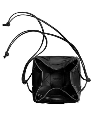 Mini Cassette Bucket Bag in Black