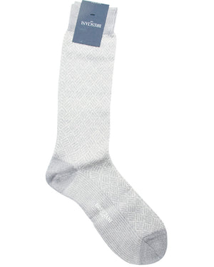 Pearl and Grey Hashtag Midcalf Socks