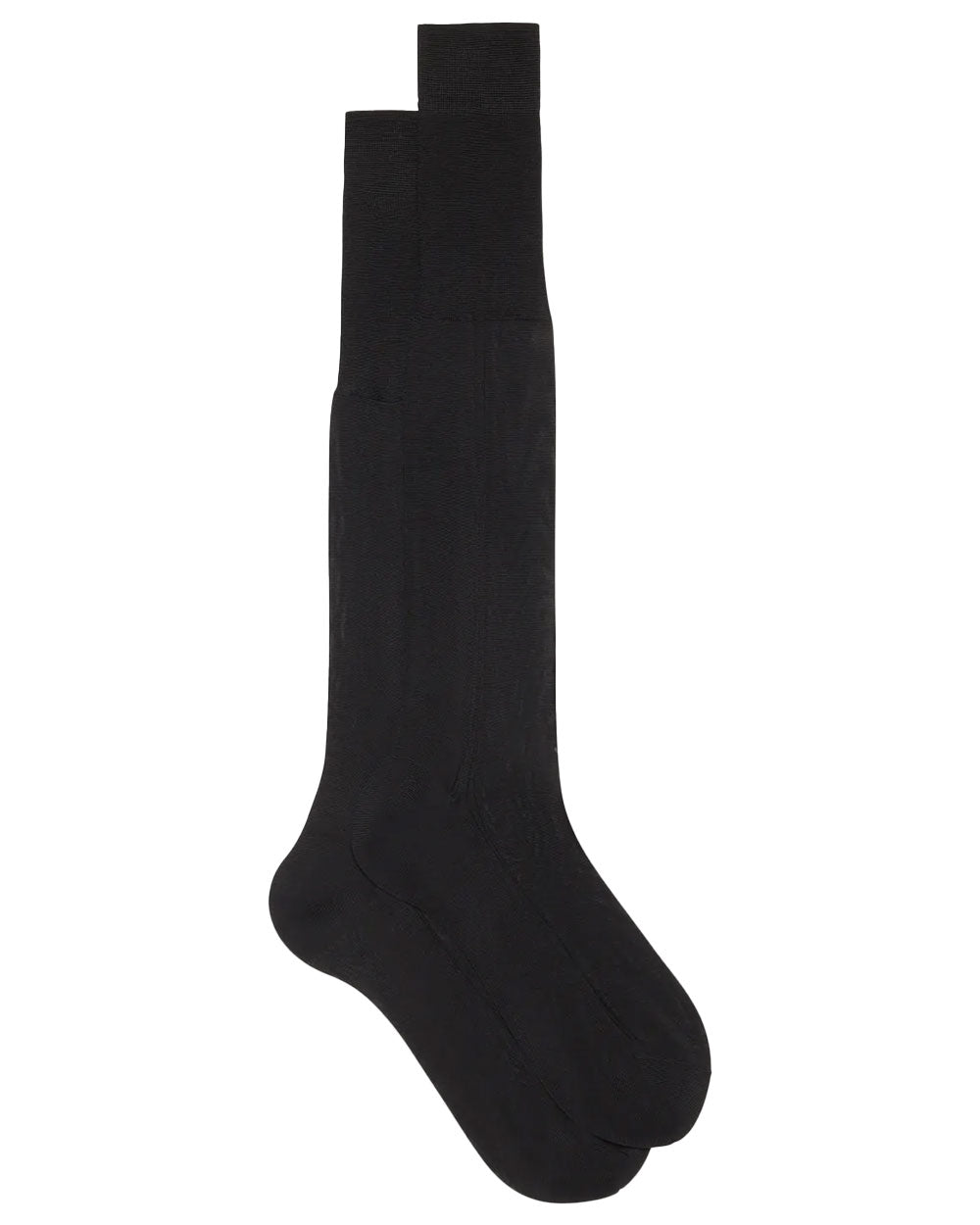 Silk Over the Calf Socks in Black