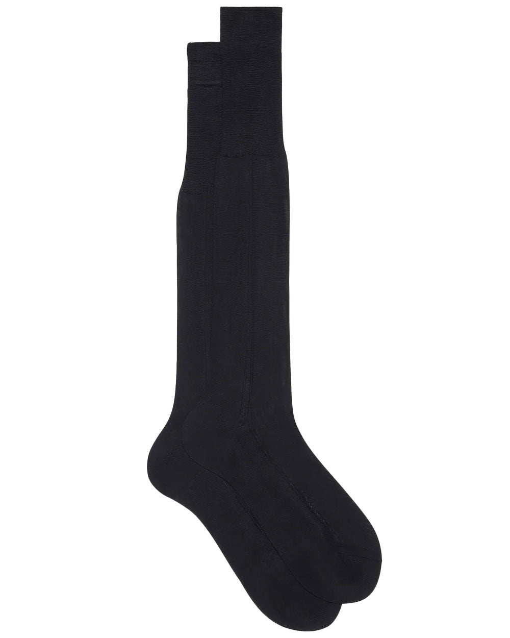Silk Over the Calf Socks in Navy