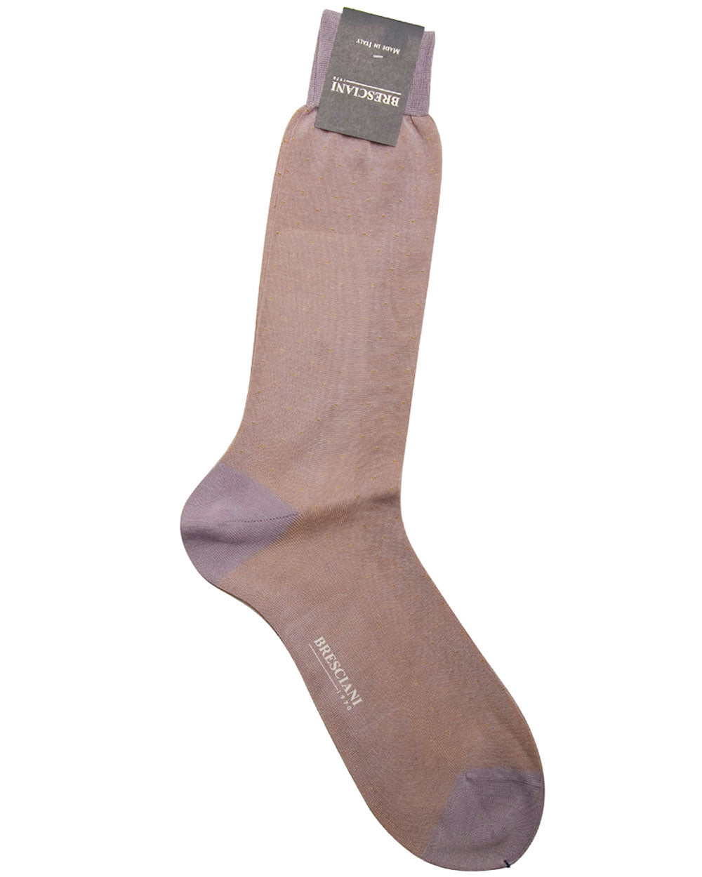 Yellow and Purple Pindot Midcalf Sock