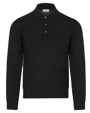 Black Long Sleeve Polo