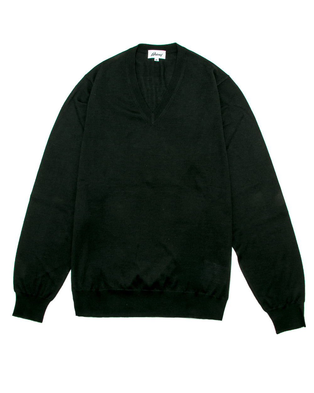 Black V-Neck Knit Sweater