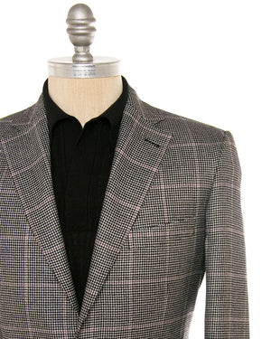 Black and White with Rose Houndstooth Sportcoat