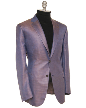 Blue Melange Cashmere and Silk Sportcoat