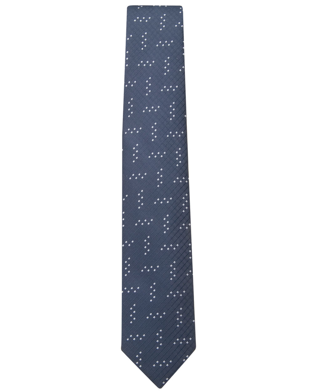 Blue Woven Geometric Tie