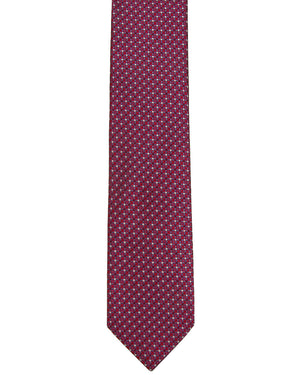Blue Red and White Geometric Tie