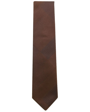 Dark Brown Textured Silk Tie