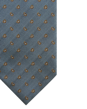 Flannel and Bluette Micro Paisley Tie