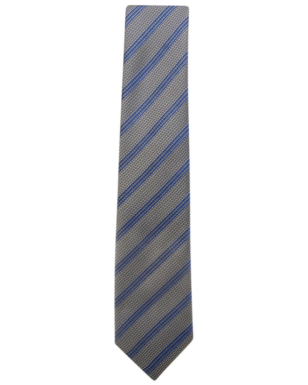 Flannel and Bluette Striped Tie