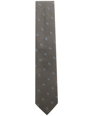 Flannel and Sky Blue Motif Tie