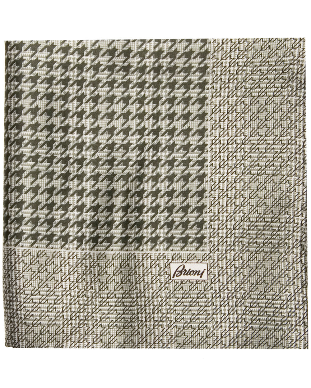 Green Exploded Houndstooth Pocket Square