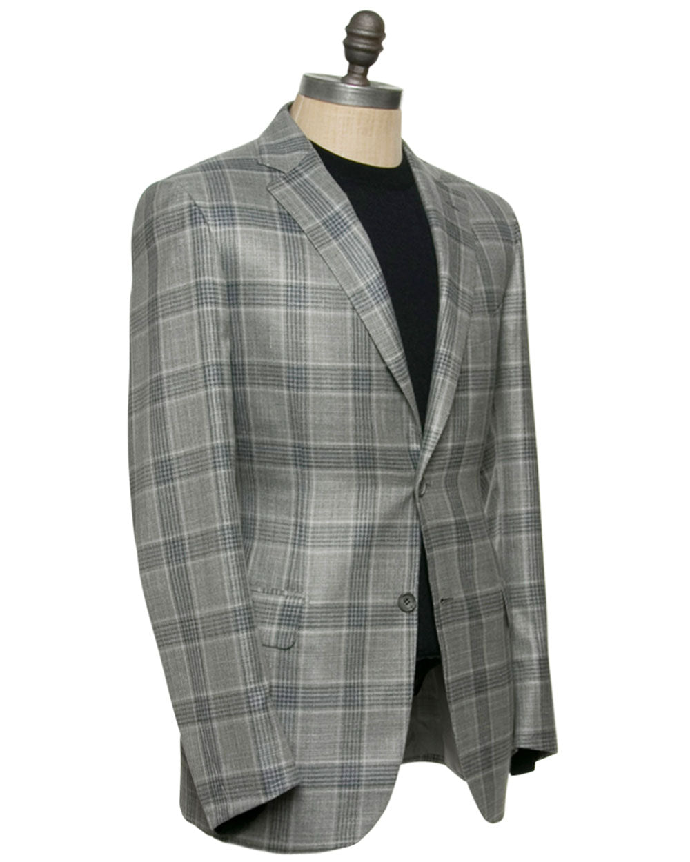 Grey and Charcoal Plaid Sportcoat