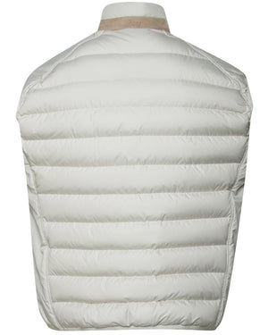 Ivory Nylon Puffer Vest