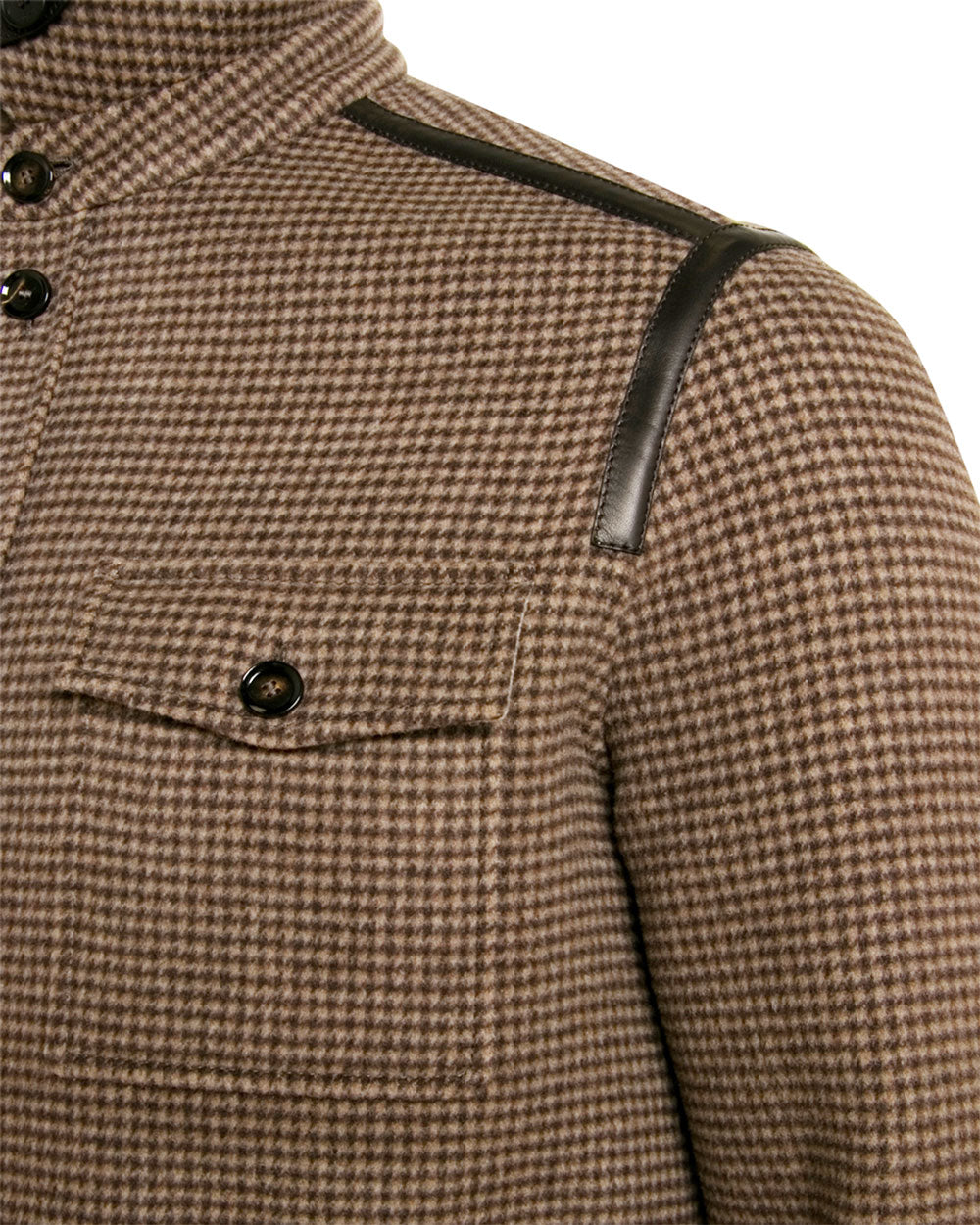 Light Brown and Beige Cashmere Wool Jacket