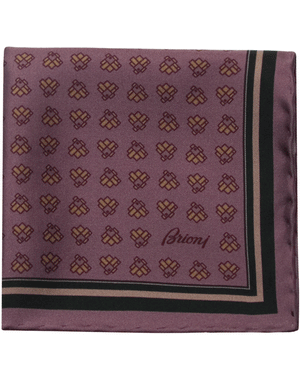 Lilac and Beige Pocket Square