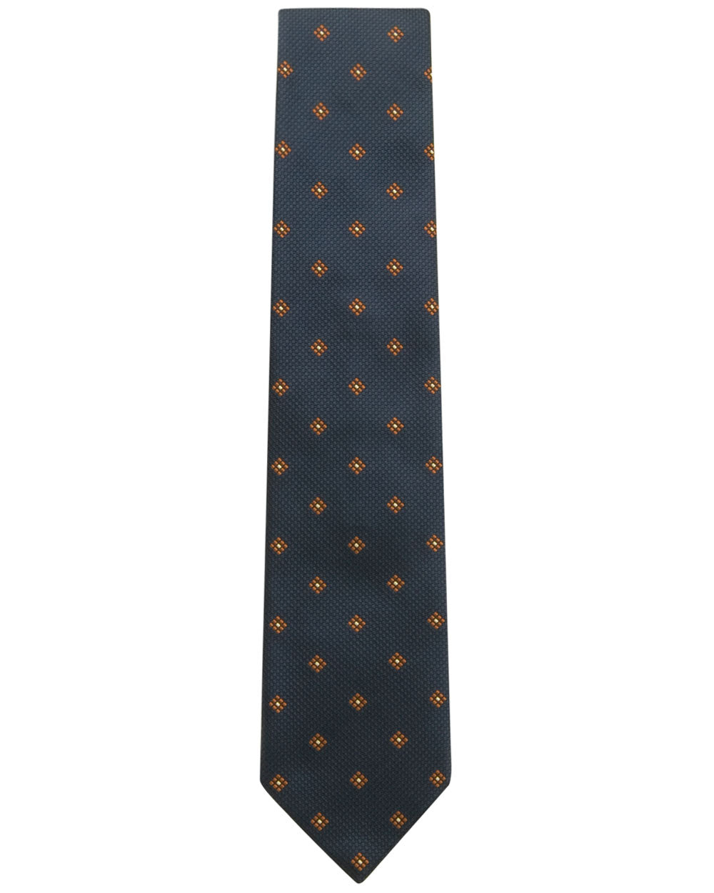 Navy and Brown Silk Tie
