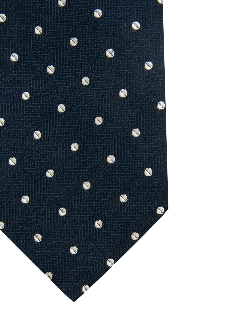 Navy and White Dotted Tie