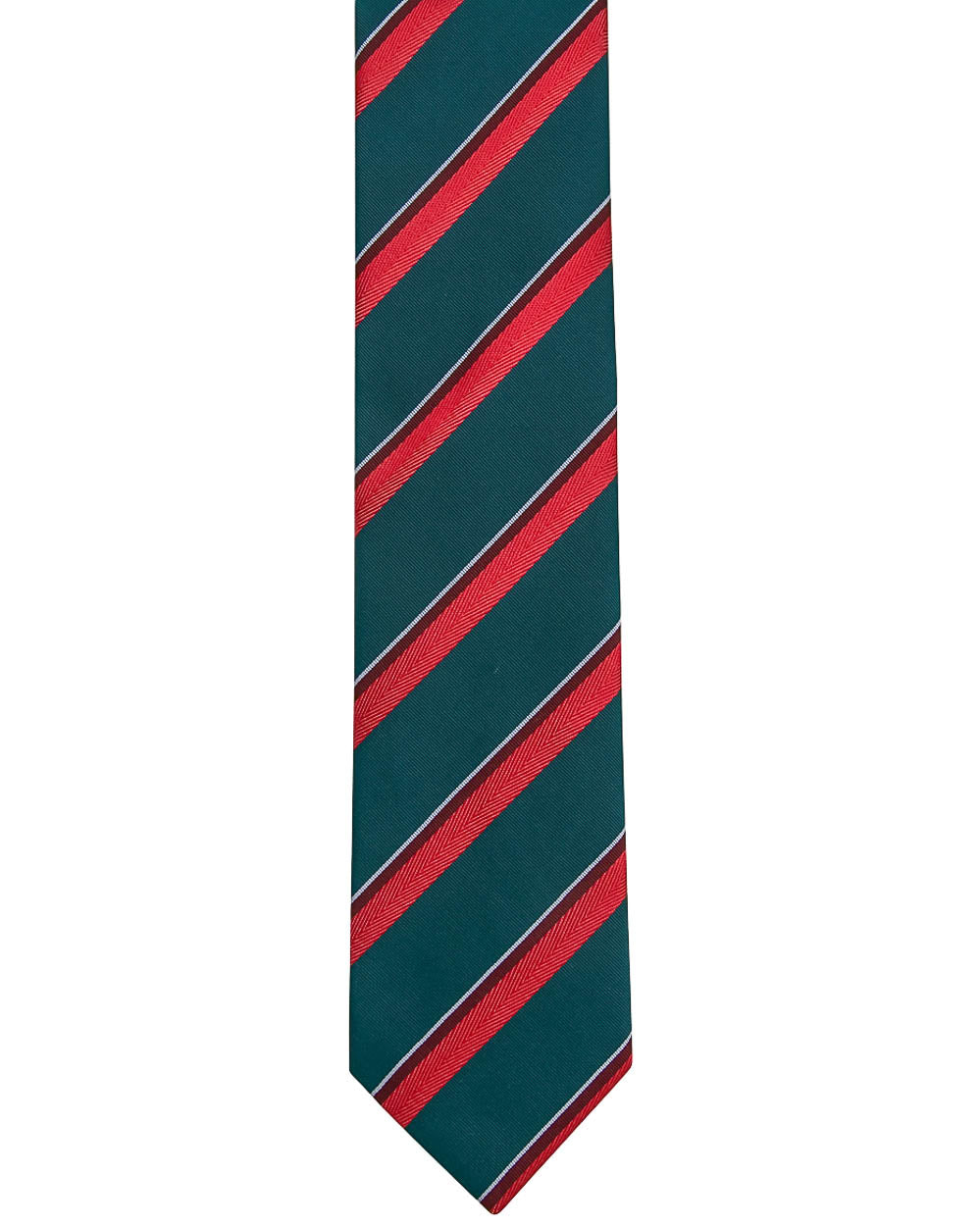 Teal Red and Light Blue Multi Stripe Tie