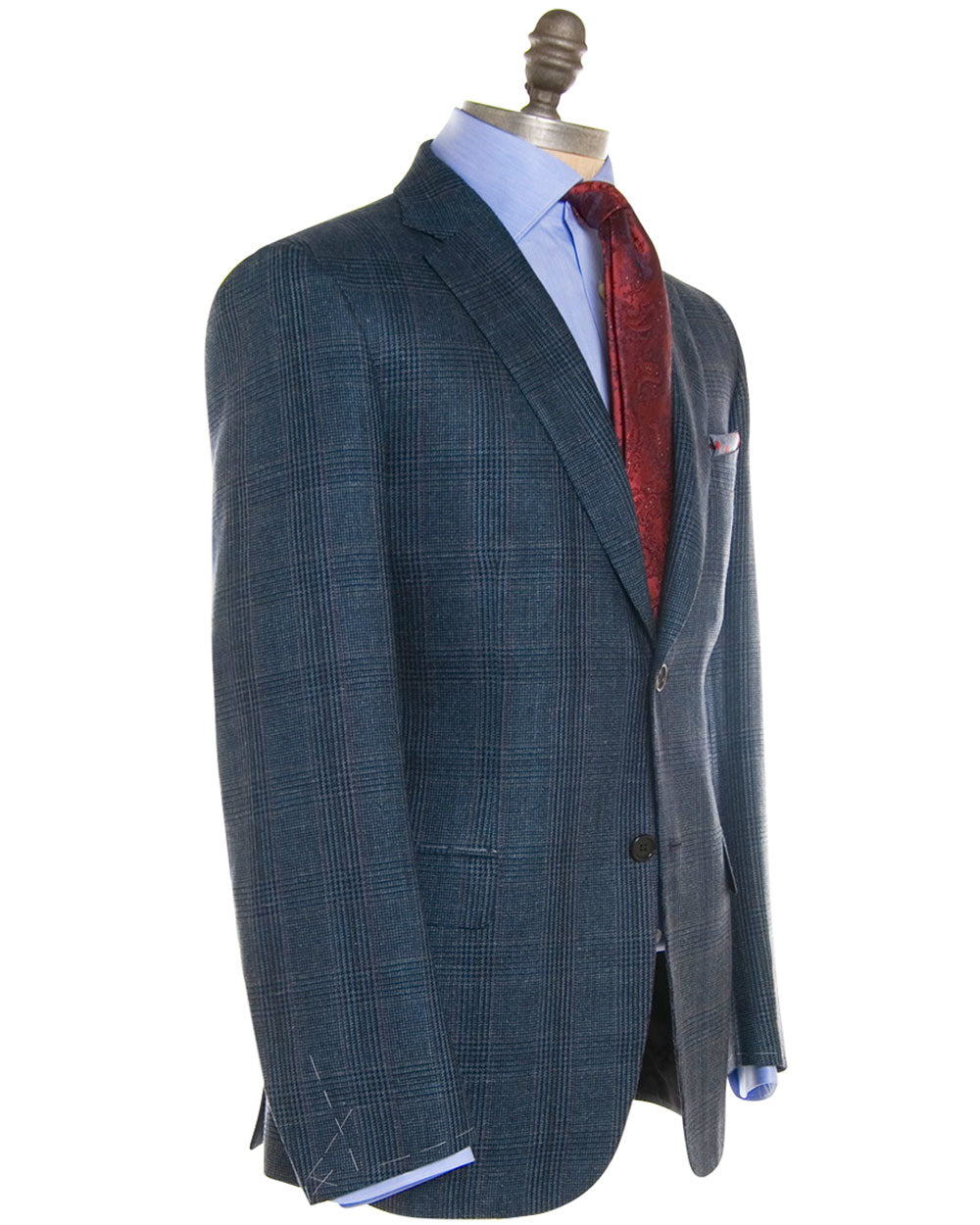 Teal and Rust Check Sportcoat
