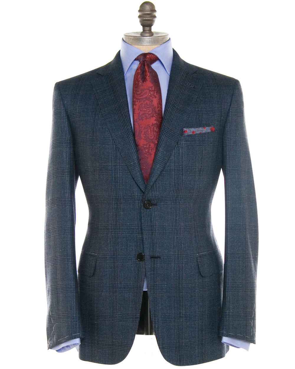 Teal and Rust Check Sportcoat