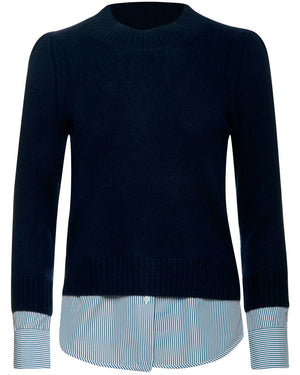 Navy Stripe Eton Looker Sweater