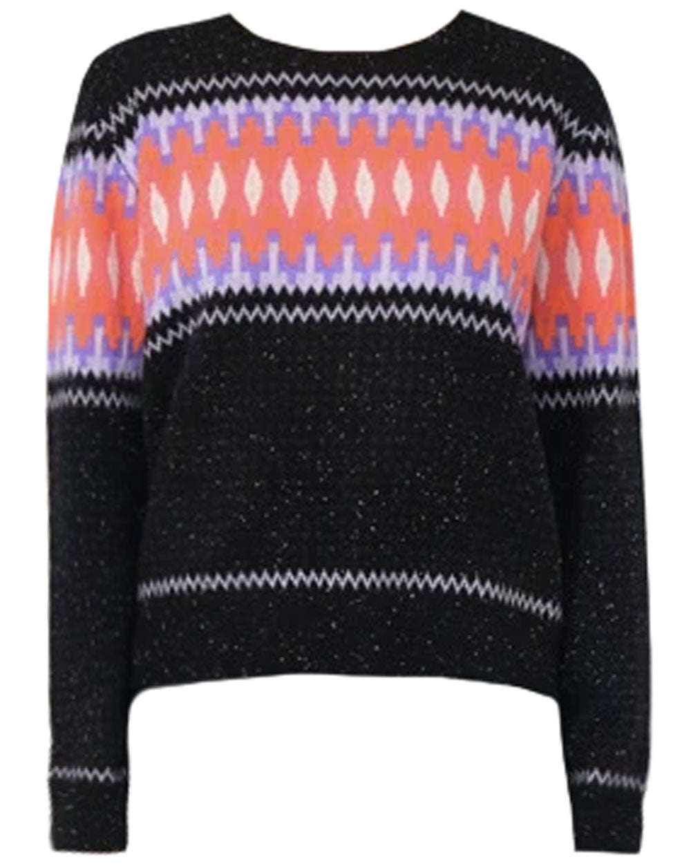 Charcoal Fair Isle Electric Sweater