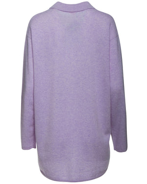 Lavender Oversized Luxe Imogen Sweater Jacket