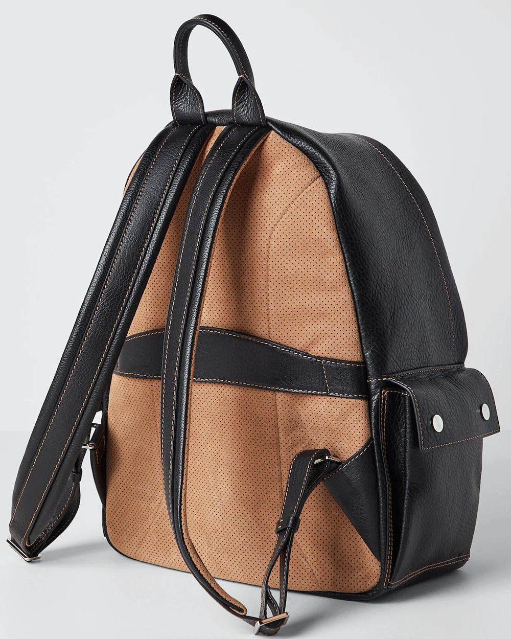 Black Grained Calfskin Backpack