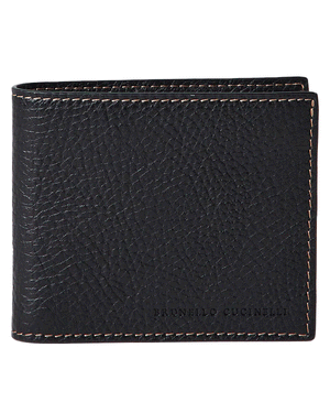 Black Grained Calfskin Wallet