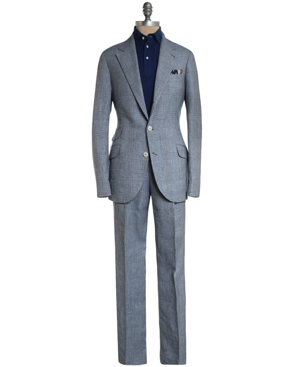 Brunello Cuccinelli Denim Blue Plaid Suit – Stanley Korshak