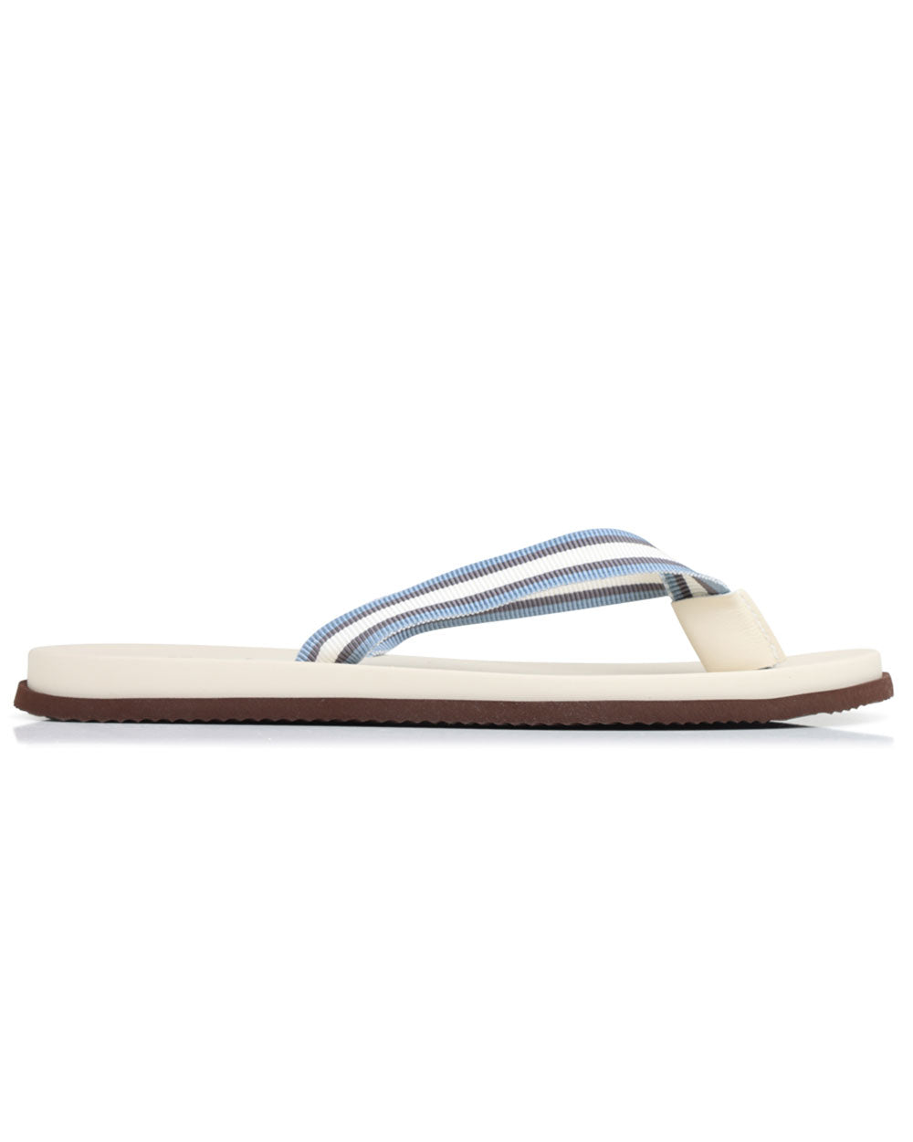 Flip Flop Sandal in White and Blue