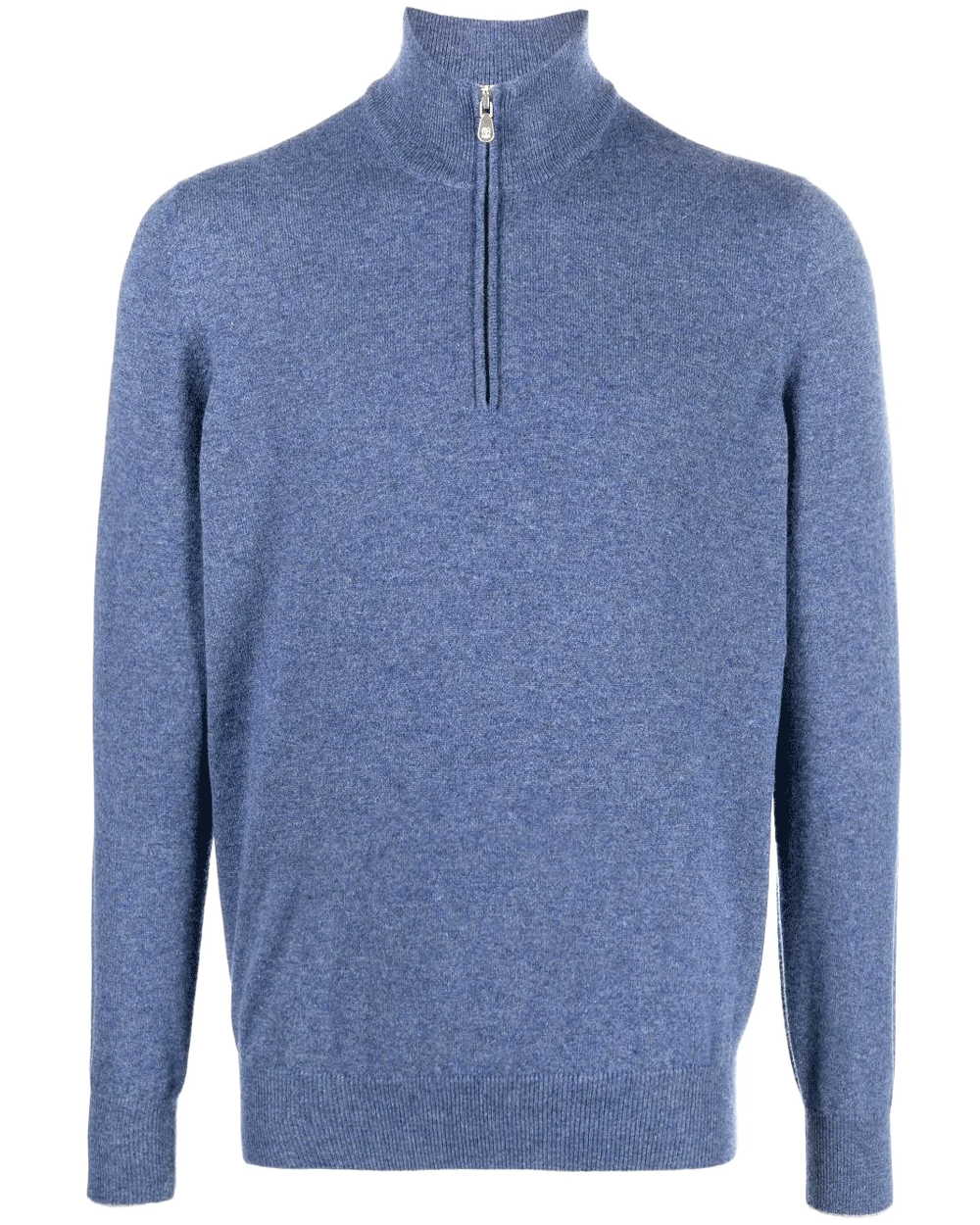 Oxford Blue Cashmere Quarter Zip Sweater