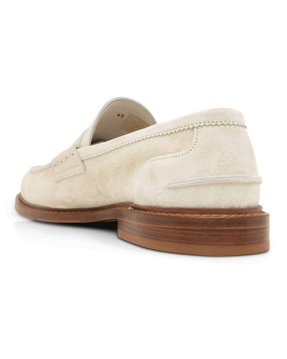 Suede Penny Loafer in White