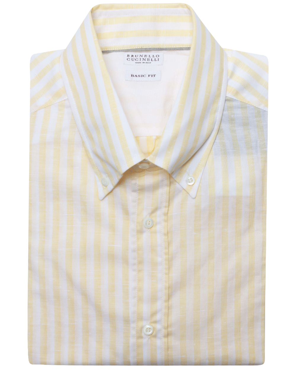 White and Yellow Striped Sportshirt