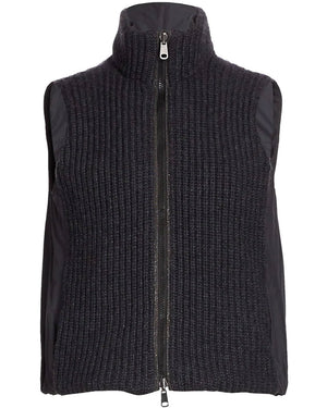 Anthracite Nylon Knit Reversible Vest