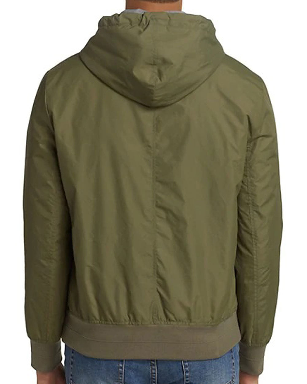 Army Green Reversible Hooded Jacket