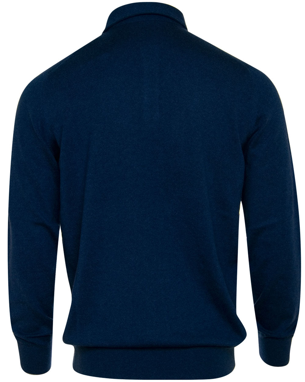 Avio Blue Cashmere Polo Sweater