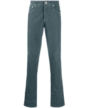 Azure Blue 5 Pocket Corduroy Pant