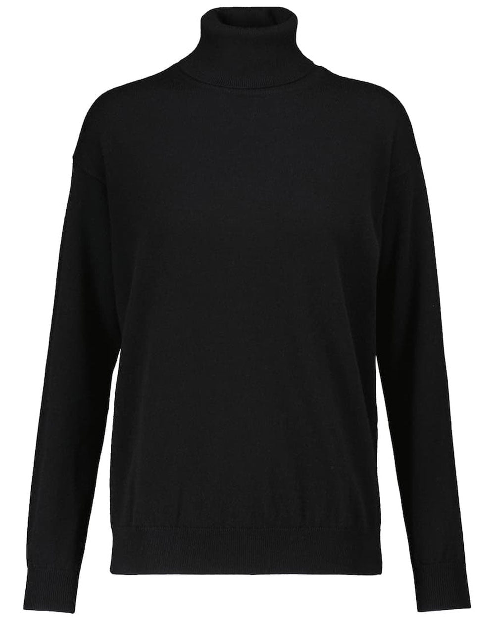 Black Cashmere Turtleneck Sweater