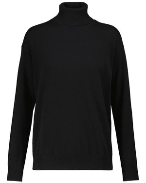 Black Cashmere Turtleneck Sweater