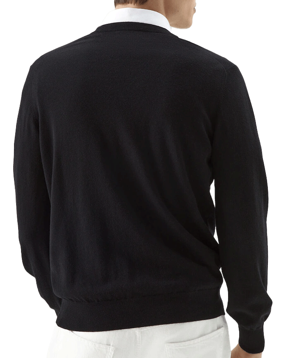 Black V-Neck Cashmere Sweater