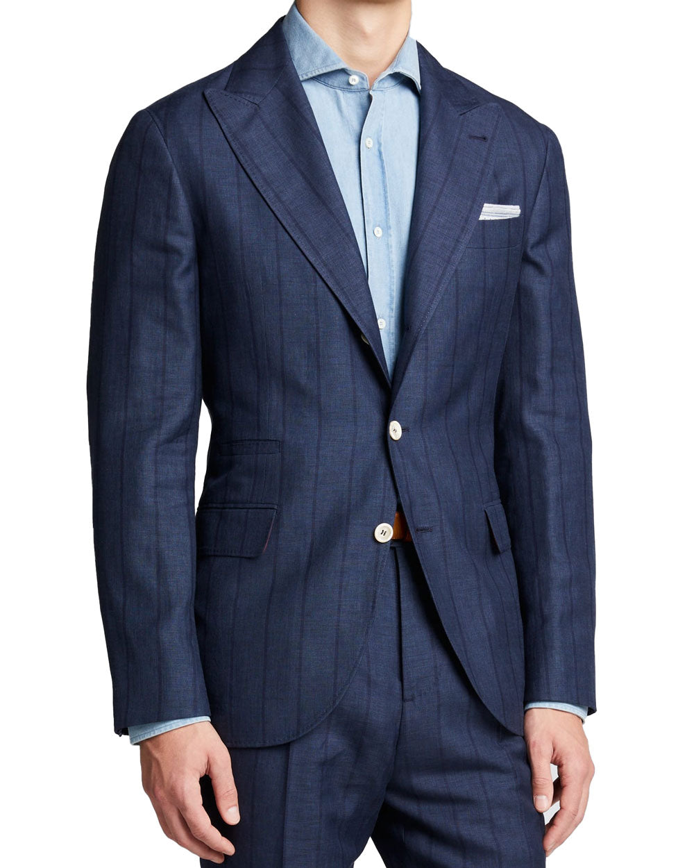 Blue Tonal Stripe Suit