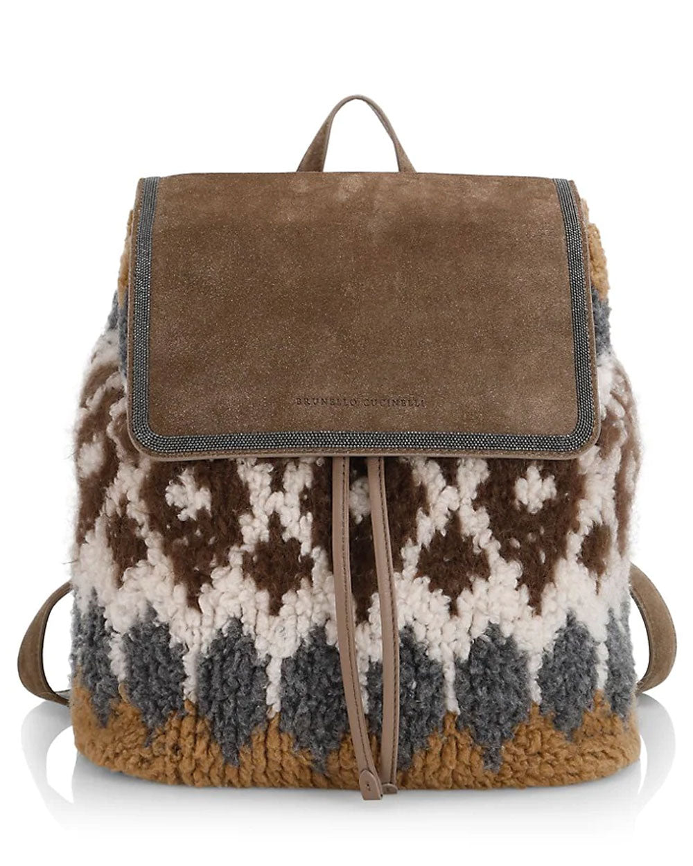 Brown Multi Cashmere Backpack