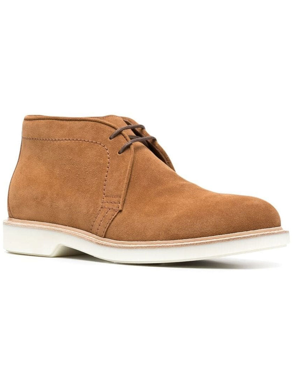 Light Brown Suede Lace Up Chukka Boots